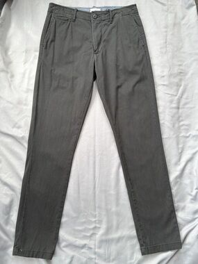 Mutual Weave Men's Gray Casual Chino Pants, Dark Gray 30x32